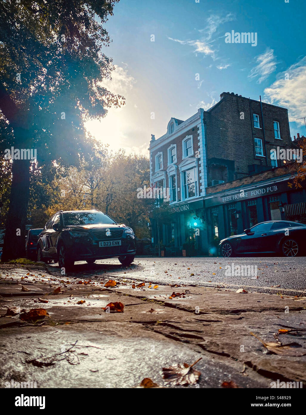 A London street on an autumn afternoon - Smartphone Captured Stock Image