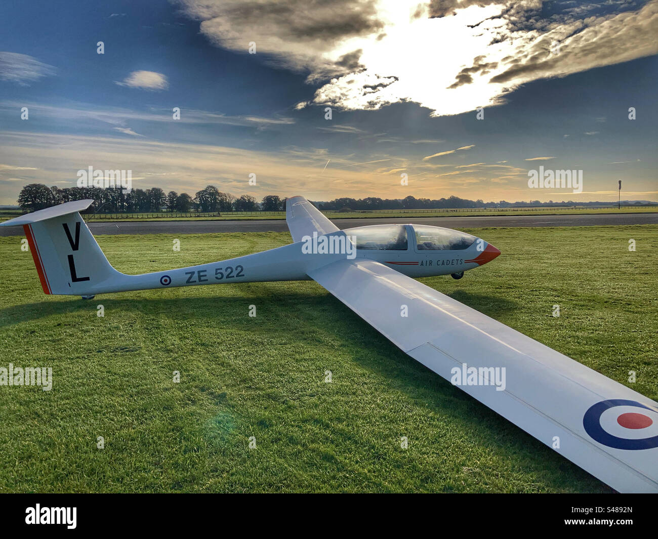 Royal Air Force Air Cadet Viking glider at RAF Topcliffe North