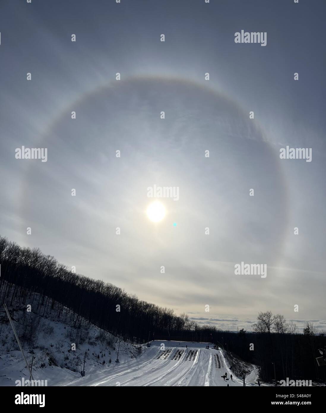 Snow valley tubing Stock Photo Alamy