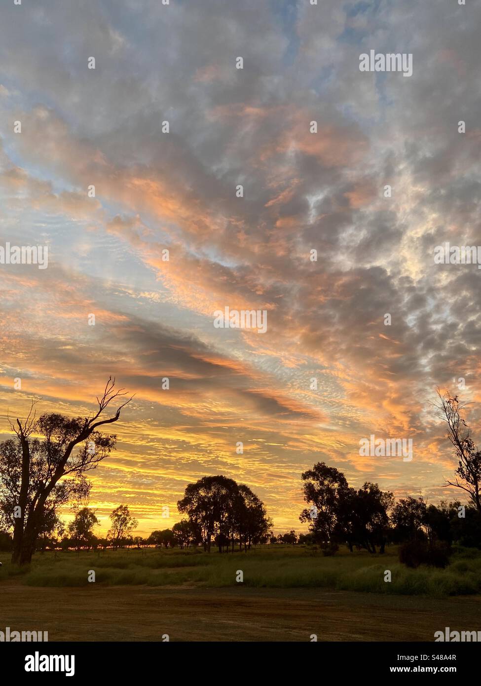 Outback sunset Australia Stock Photo