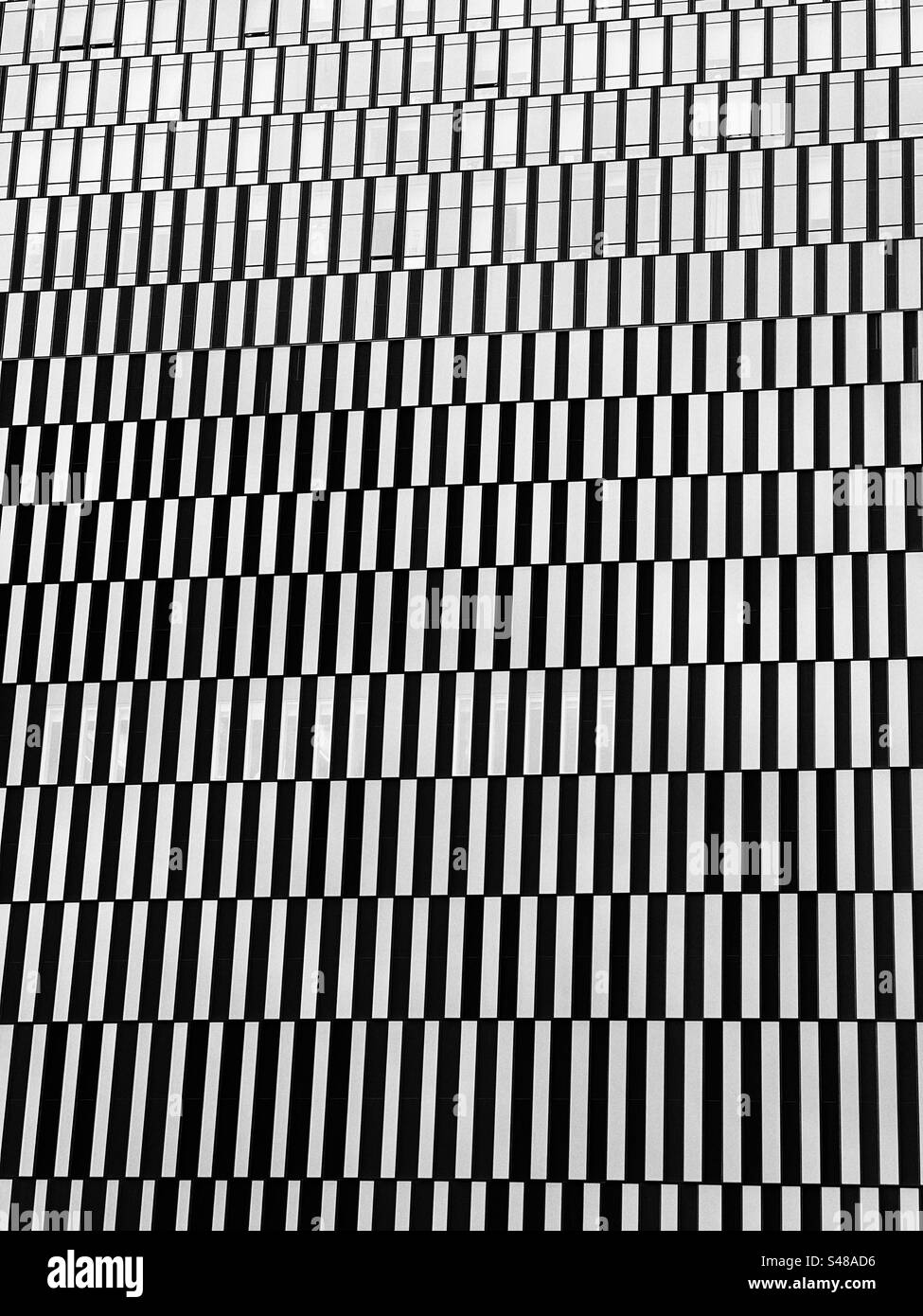 Abstract of windows in skyscraper at Hudson Yards development in New York - Smartphone Captured Stock Image