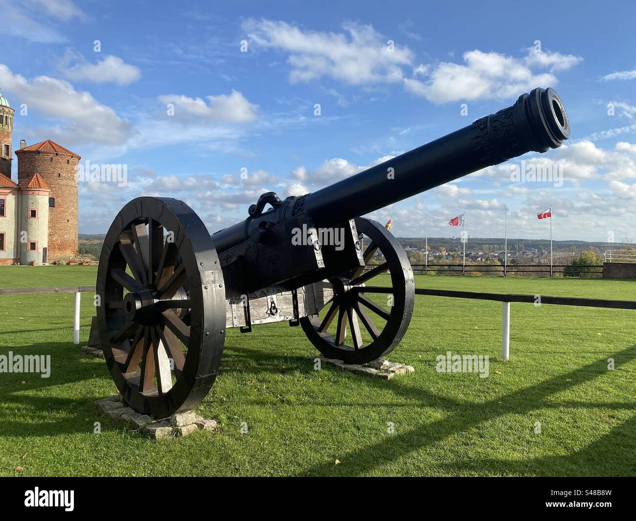 Cannon in the outer bailey - Smartphone Captured Stock Image