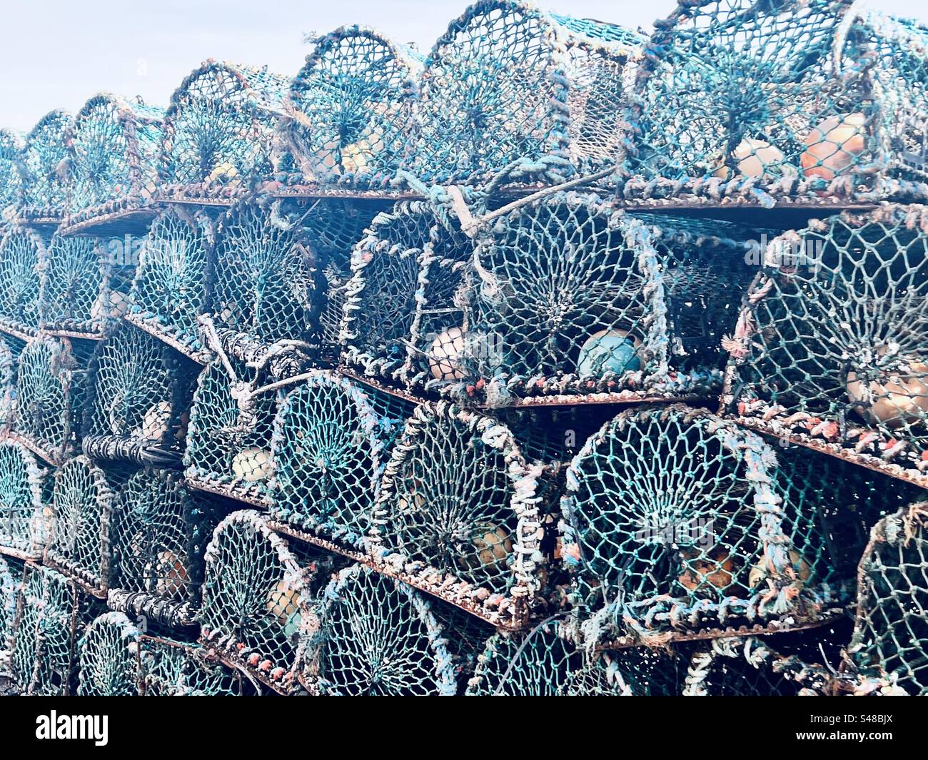 Lobster Pots - Smartphone Captured Stock Image