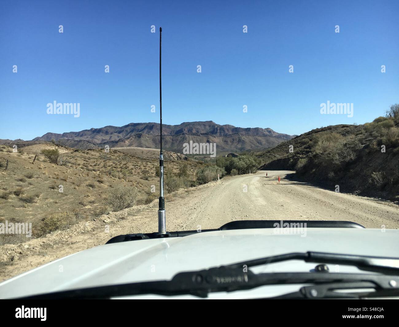 Scenic drive through the Flinders Ranges NP South Australia Stock Photo