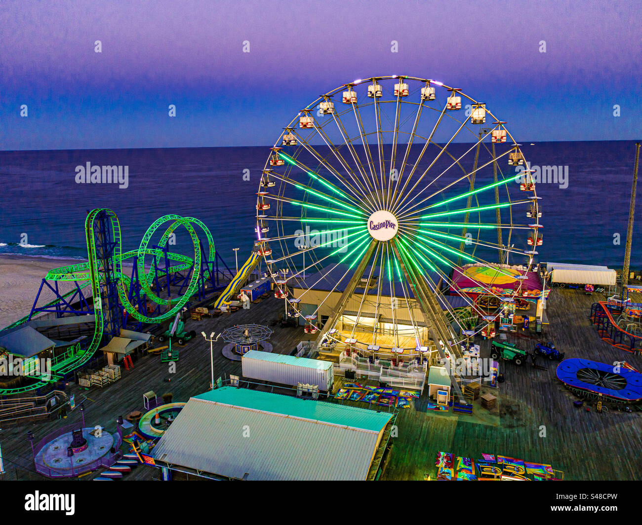 Seaside Heights, NJ Boardwalk Stock Photo