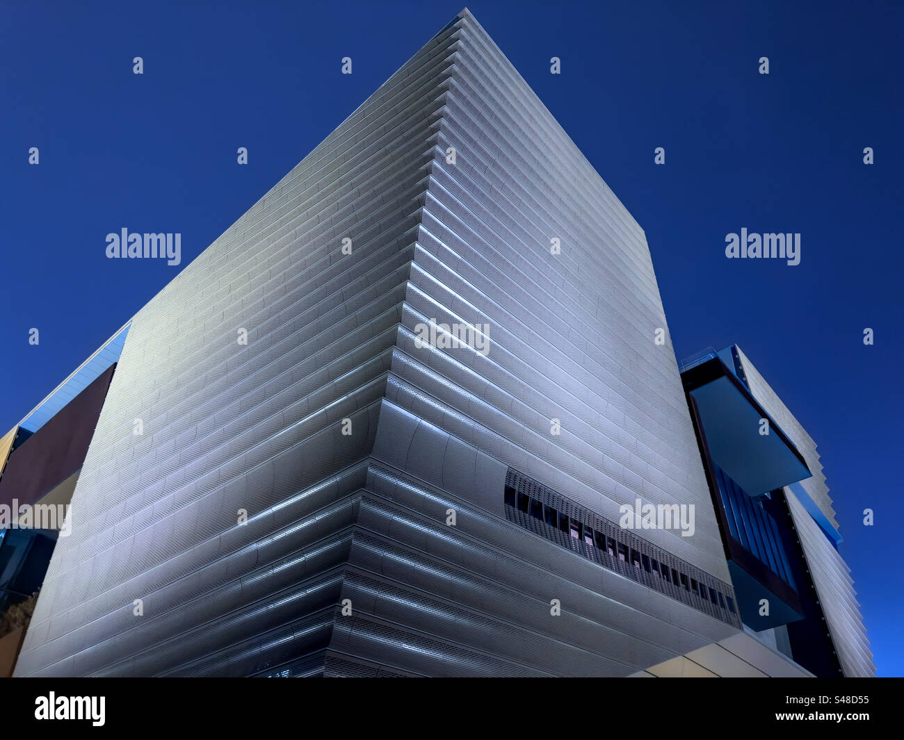The Hong Kong Palace Art Museum in the west Kowloon cultural district at night - Smartphone Captured Stock Image