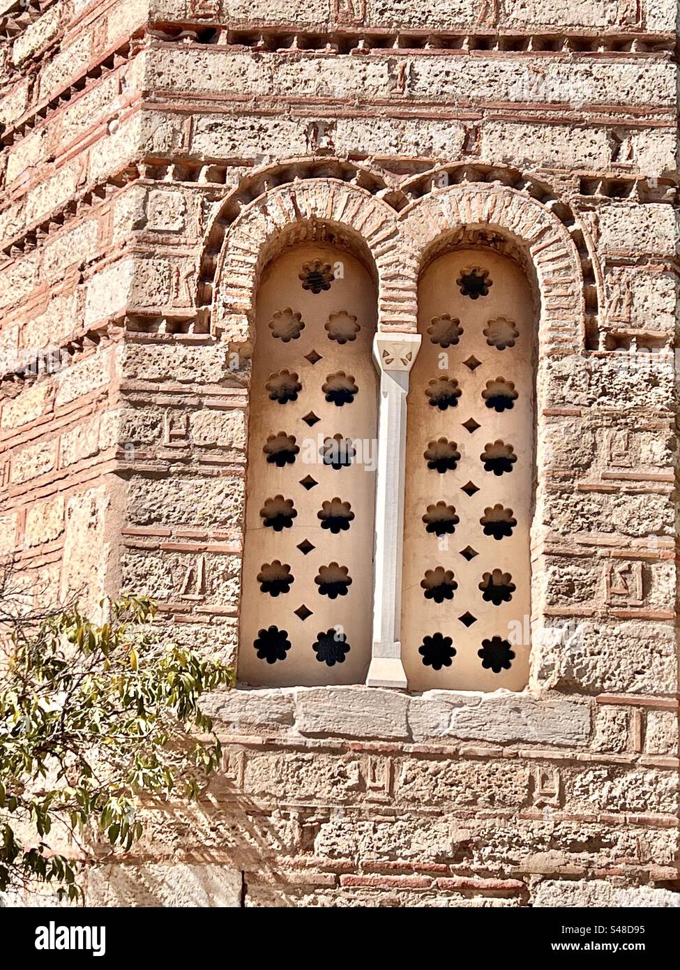Tower windows on The Church of the Holy Apostles in Anthens - Smartphone Captured Stock Image