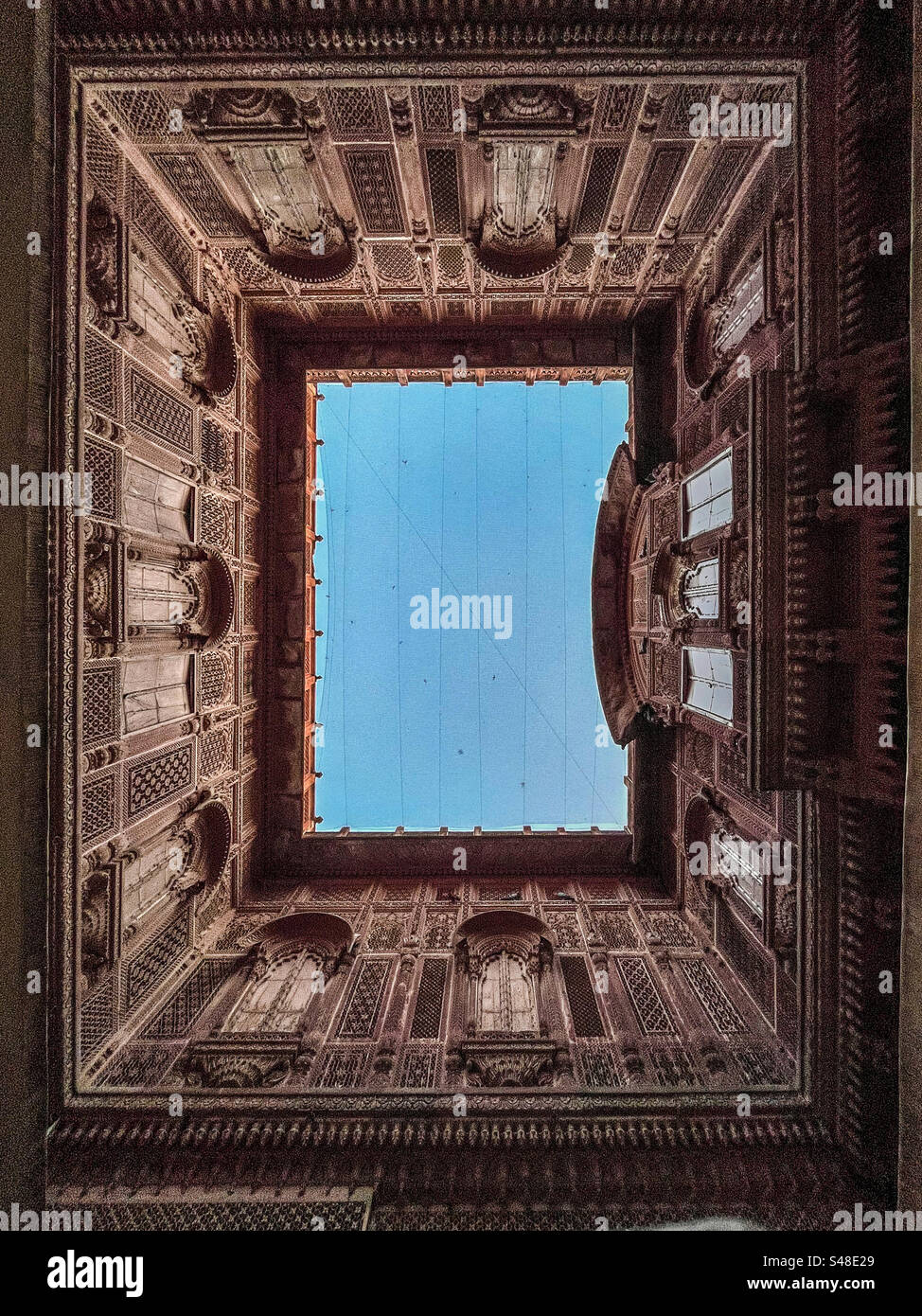 Courtyard in a fort - Smartphone Captured Stock Image