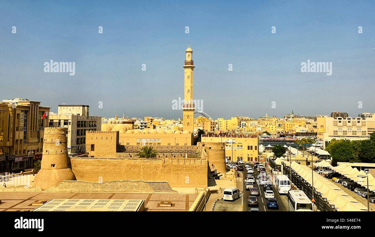 Dubai fort and creek view - Smartphone Captured Stock Image
