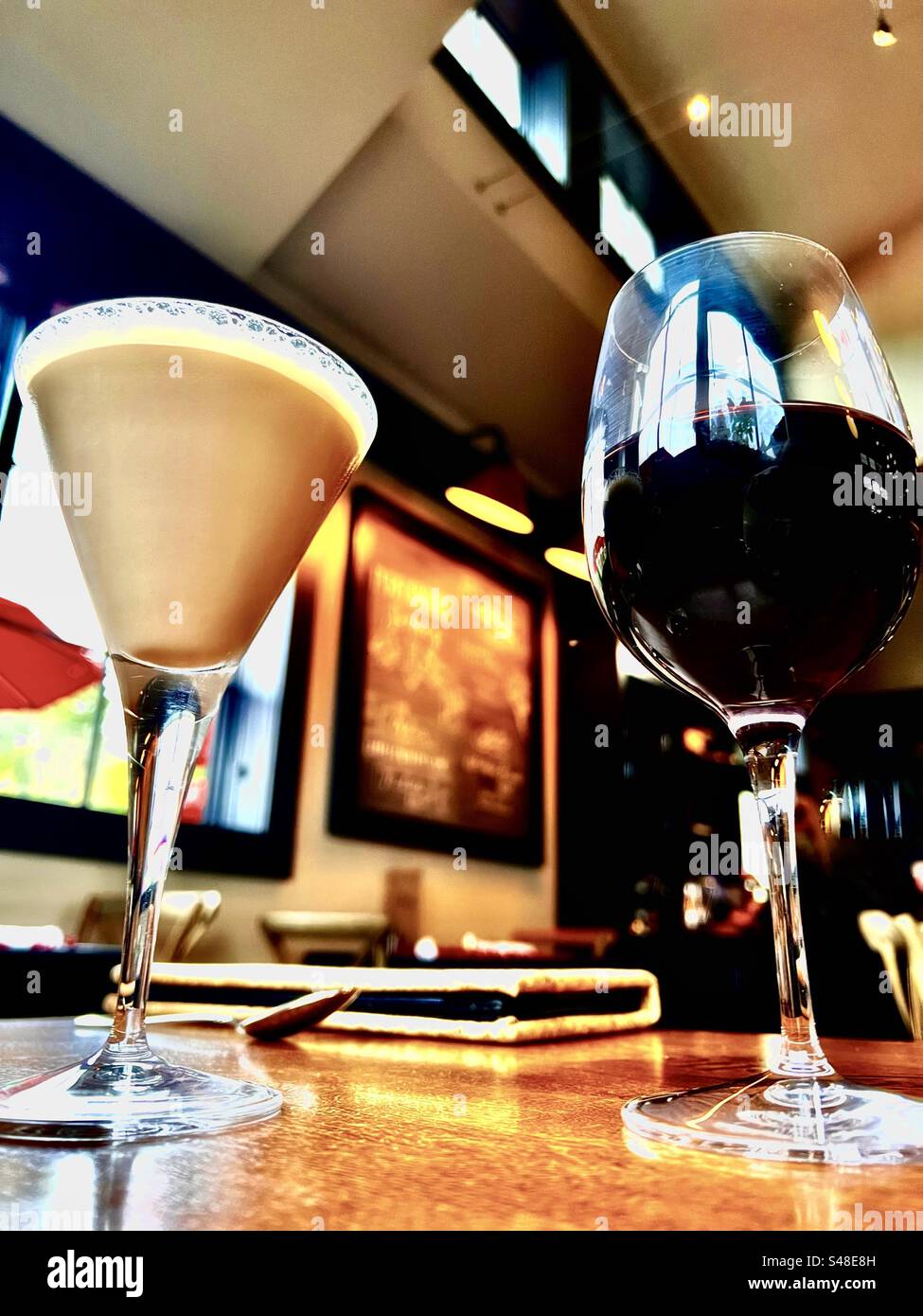 Fall cocktail hour - Smartphone Captured Stock Image