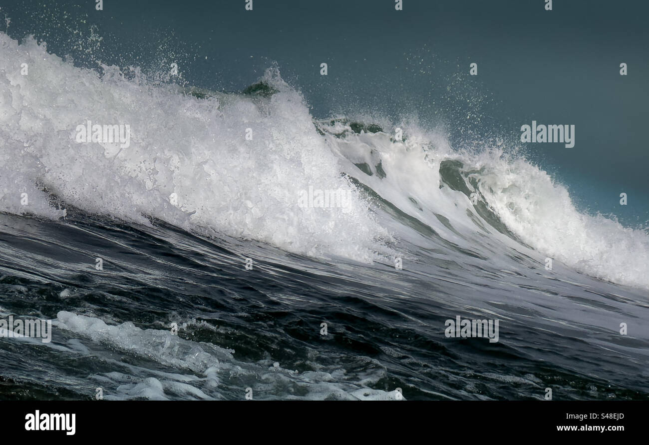 Surf in the Pacific Ocean from a storm surge - Smartphone Captured Stock Image