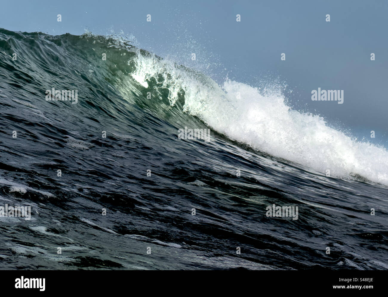 Surf in the Pacific Ocean during a storm surge - Smartphone Captured Stock Image