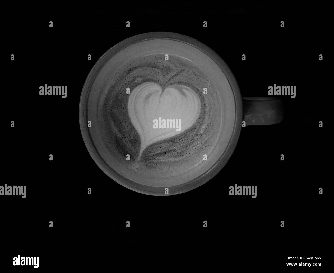 Cup of latte - Smartphone Captured Stock Image