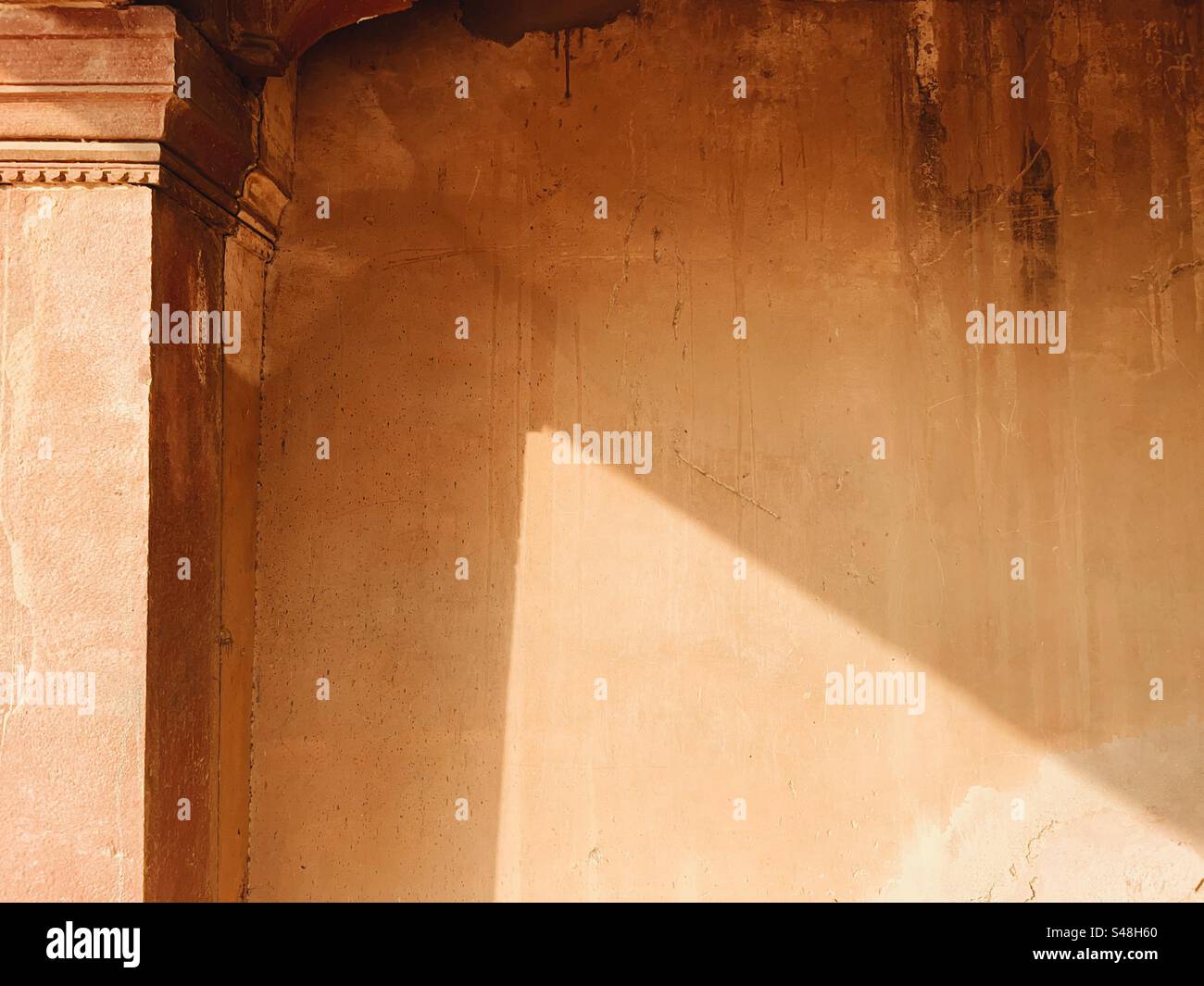 Design details of architectural marvel, Emperor Akbar’s palace at Fatehpur Sikri, a UNESCO World Heritage Site in India - Smartphone Captured Stock Image
