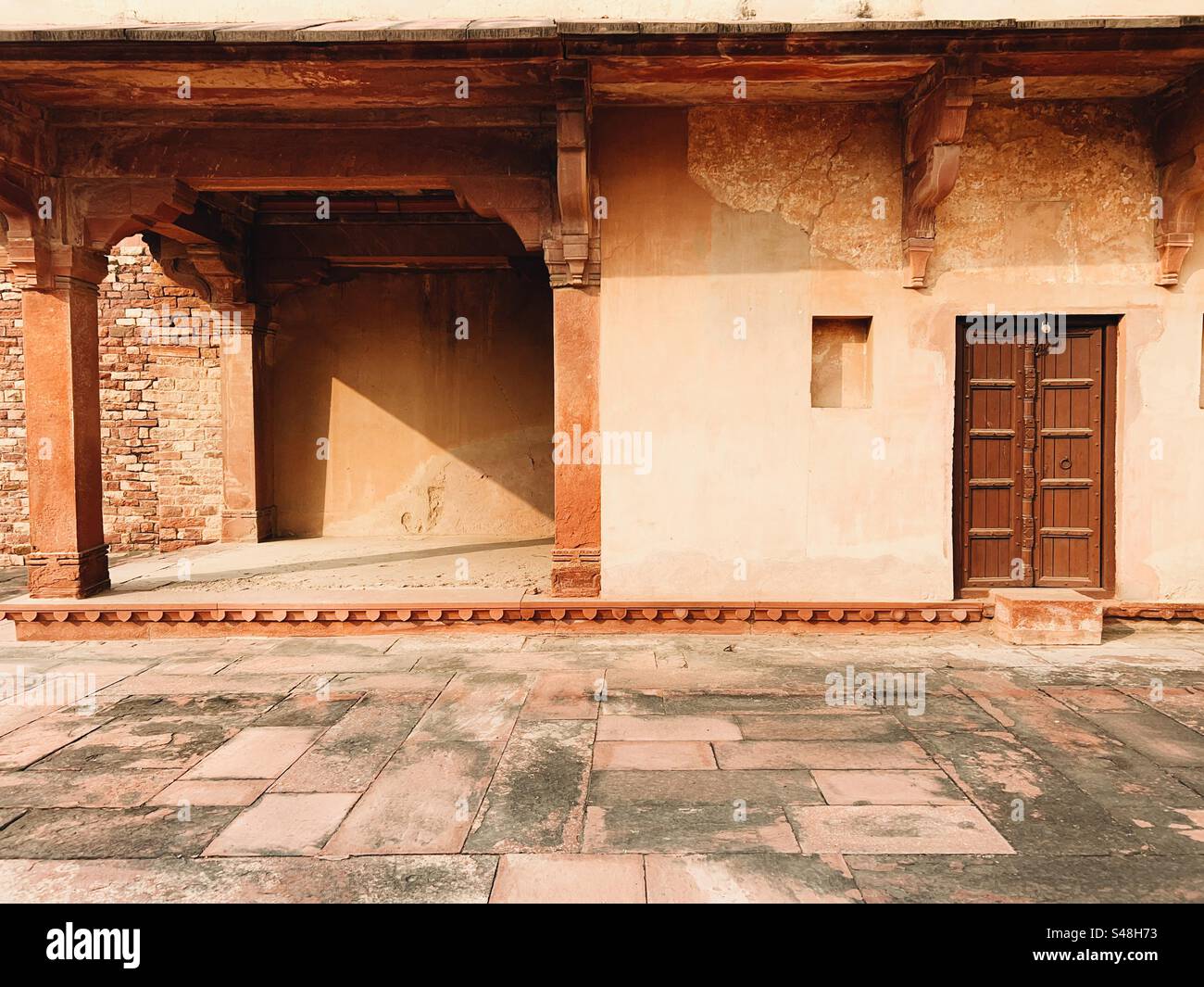 Akbar’s palace at Fatehpur Sikri in India - Smartphone Captured Stock Image