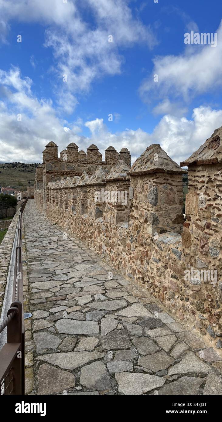 Avila, Spain, wall, rampart, fort, travel, adventure Stock Photo