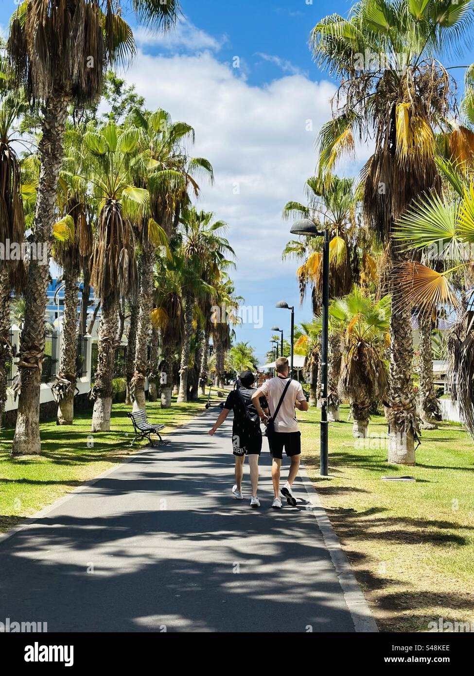 Walking in Tenerife, costa Adeje Stock Photo