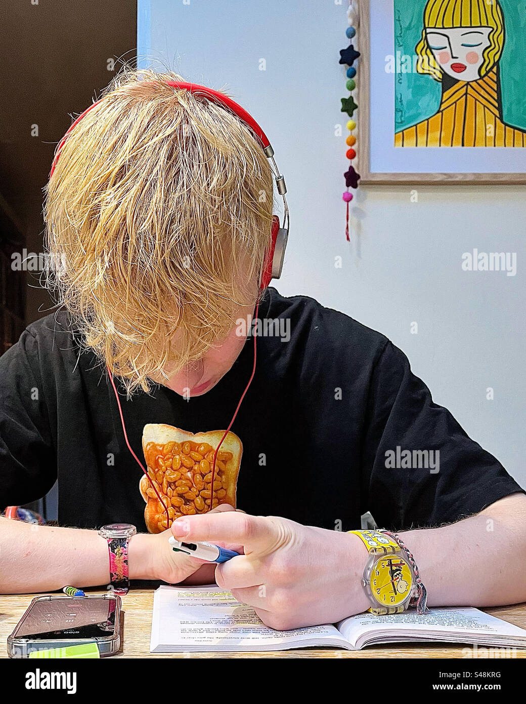 Student - Smartphone Captured Stock Image