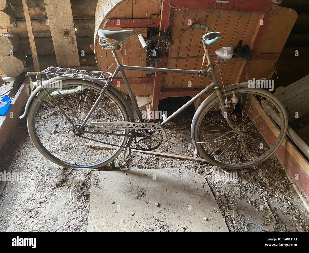 Old bicykle found in barn - Smartphone Captured Stock Image