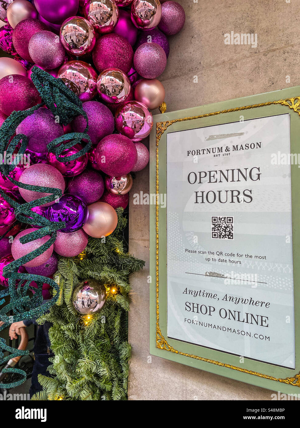 Fortnum & Mason at Christmas - Smartphone Captured Stock Image