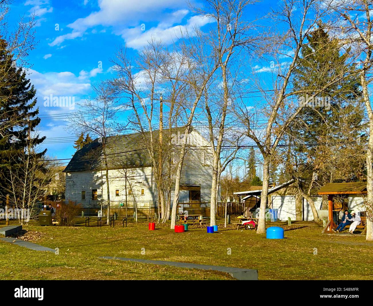 Historic barn in downtown Calgary, Alberta, Canada Stock Photo Alamy