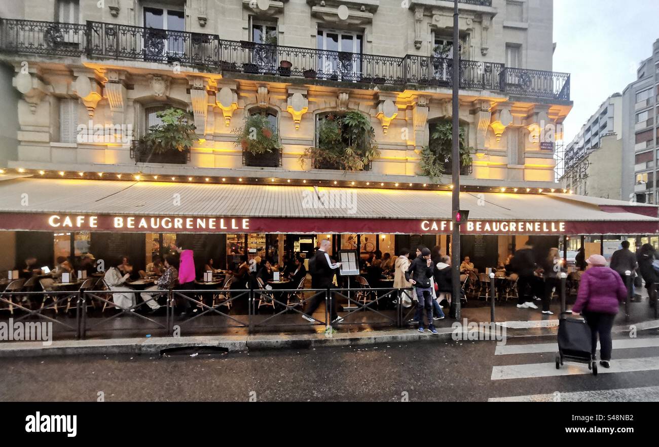 Vibrant bars at the Charles Michels area in Paris, France Stock Photo