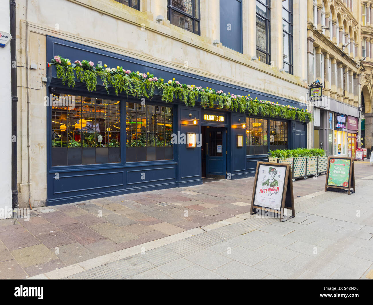 Flight Club High Street Cardiff December 2023: Phillip Roberts - Smartphone Captured Stock Image