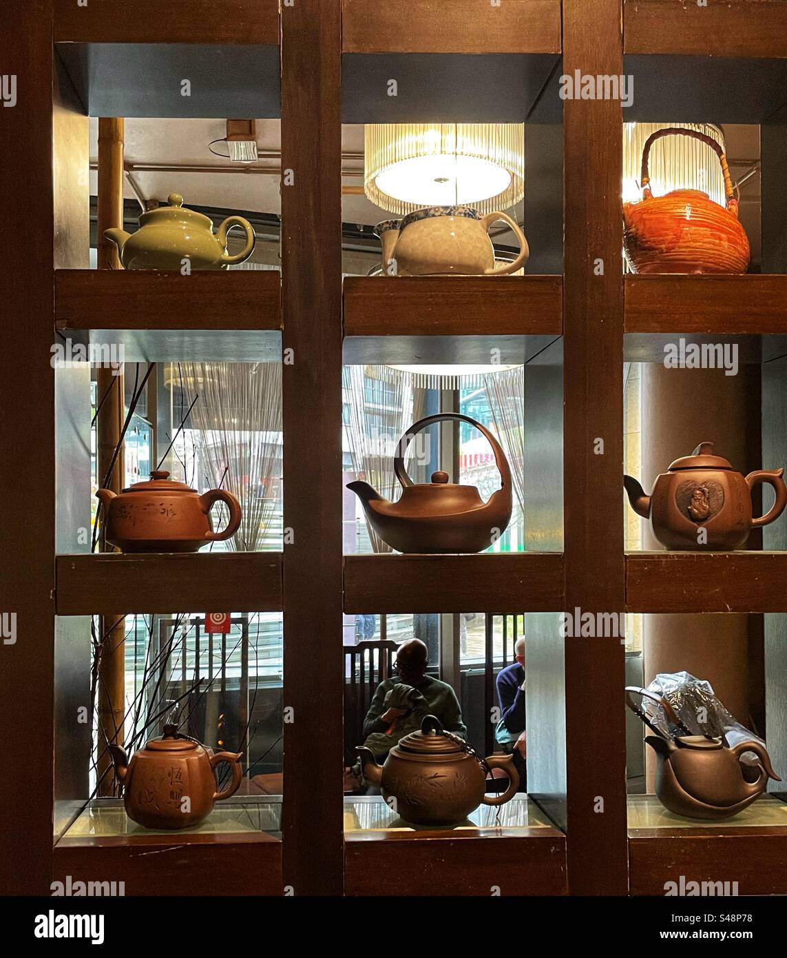 Chinese teapots at Pearl Liang restaurant, Sheldon Square, Paddington