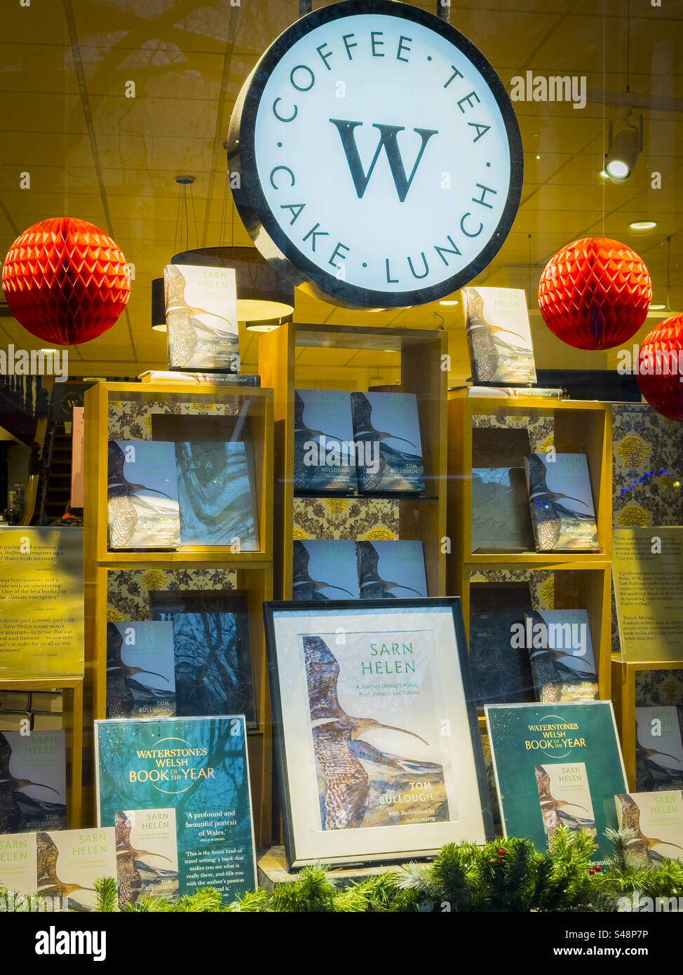 Cardiff Christmas bookstore - Smartphone Captured Stock Image