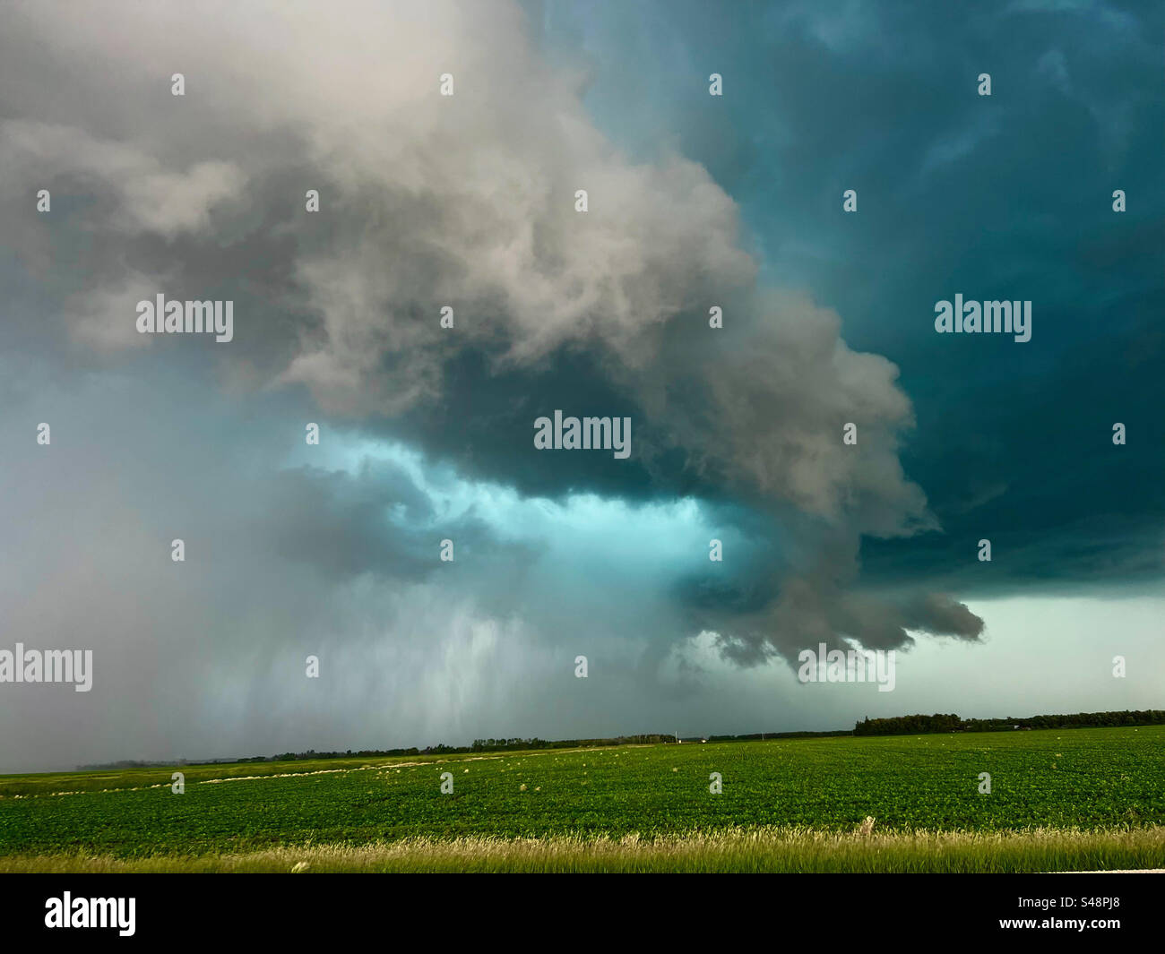 scary storm in manitoba Stock Photo