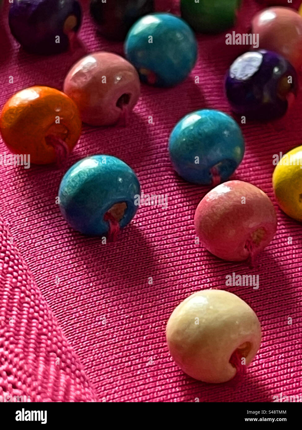 Assorted beads. - Smartphone Captured Stock Image