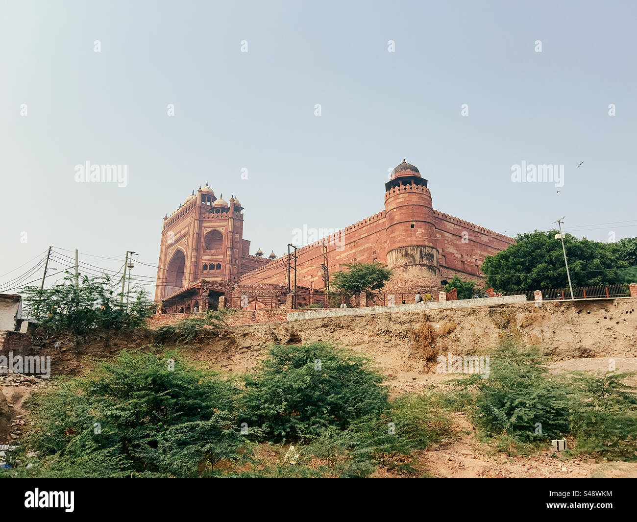 Buland Darwaza, the largest doorway in the world at Fatehpur Sikri in Uttar Pradesh in India - Smartphone Captured Stock Image