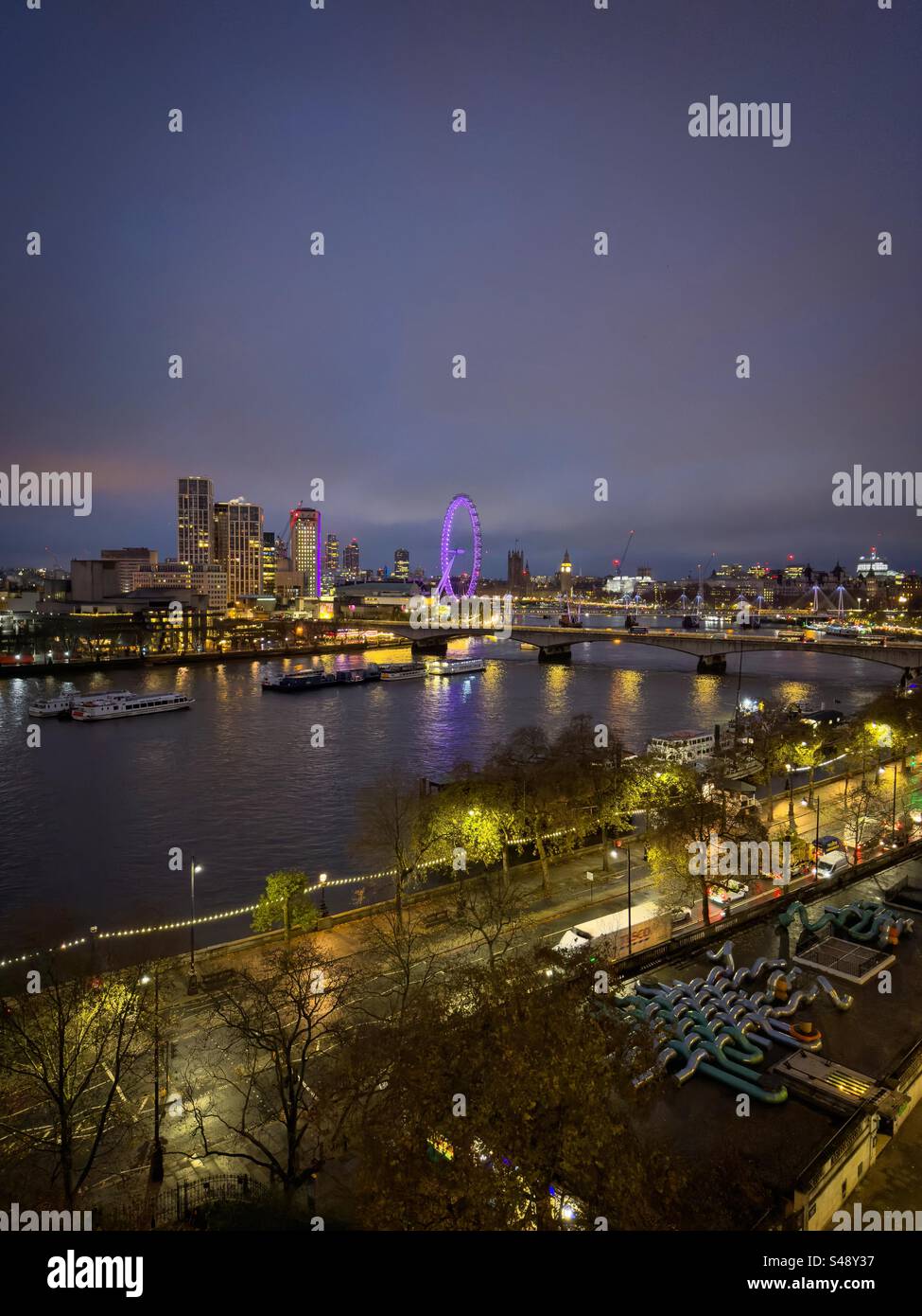 London at night. - Smartphone Captured Stock Image