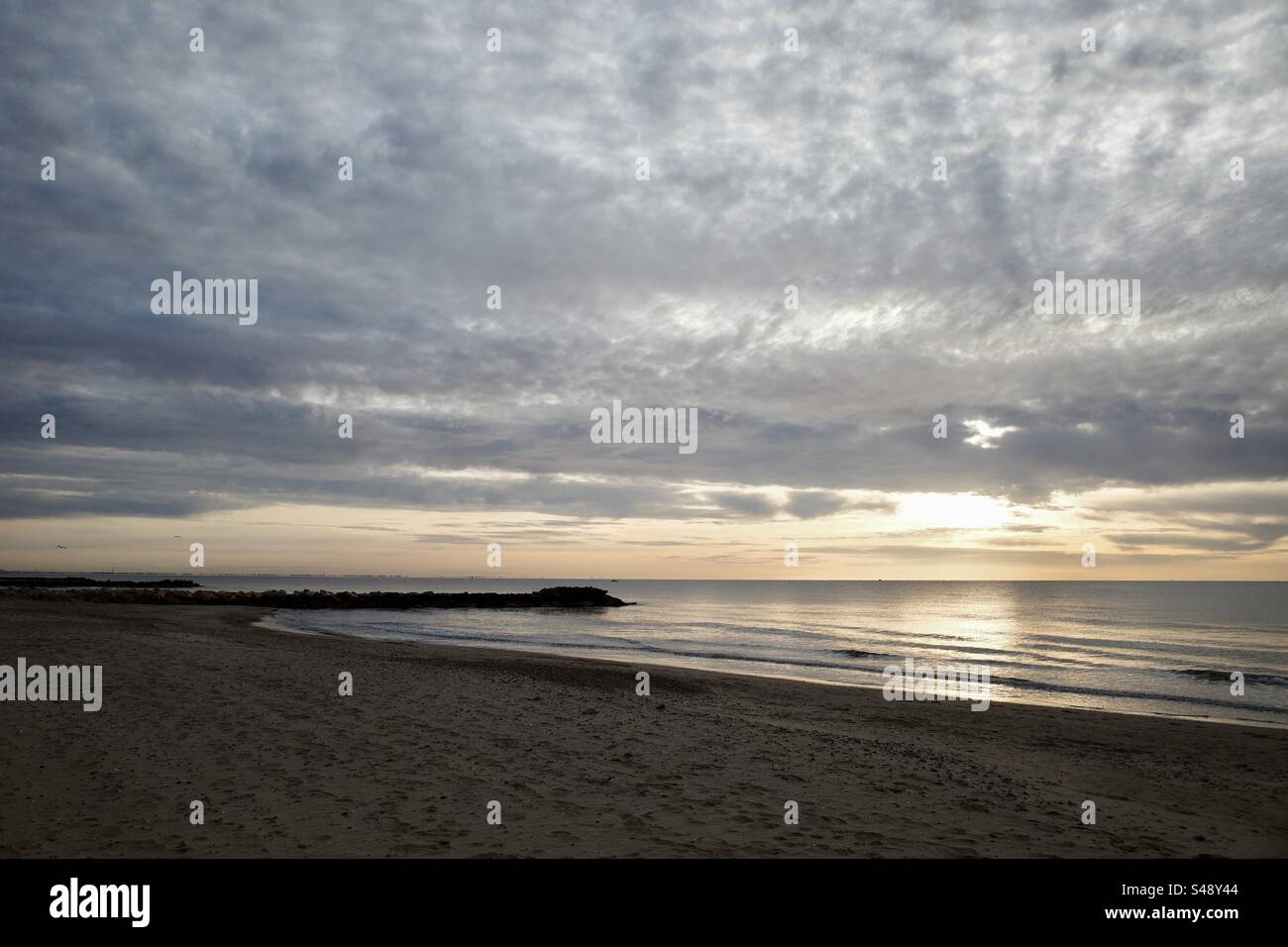 Beautiful sunset over the Mediterranean Sea. - Smartphone Captured Stock Image