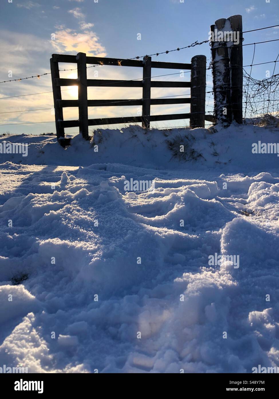 Snow covered Pentland hills, Edinburgh - Smartphone Captured Stock Image