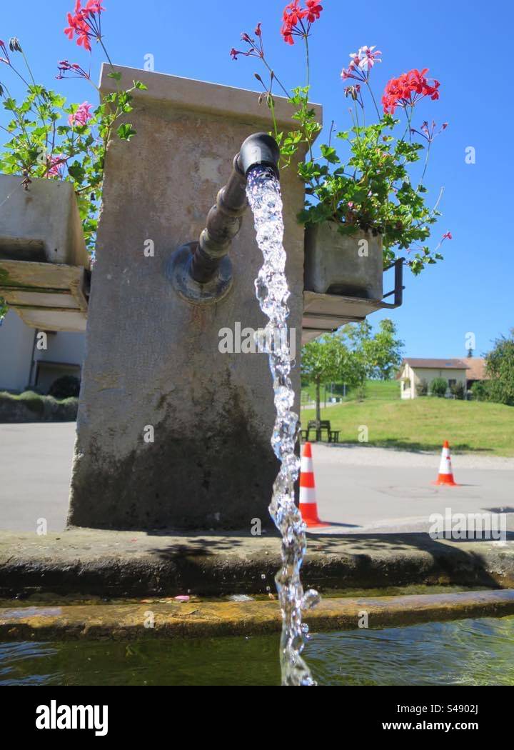 Fountain! Switz! - Smartphone Captured Stock Image
