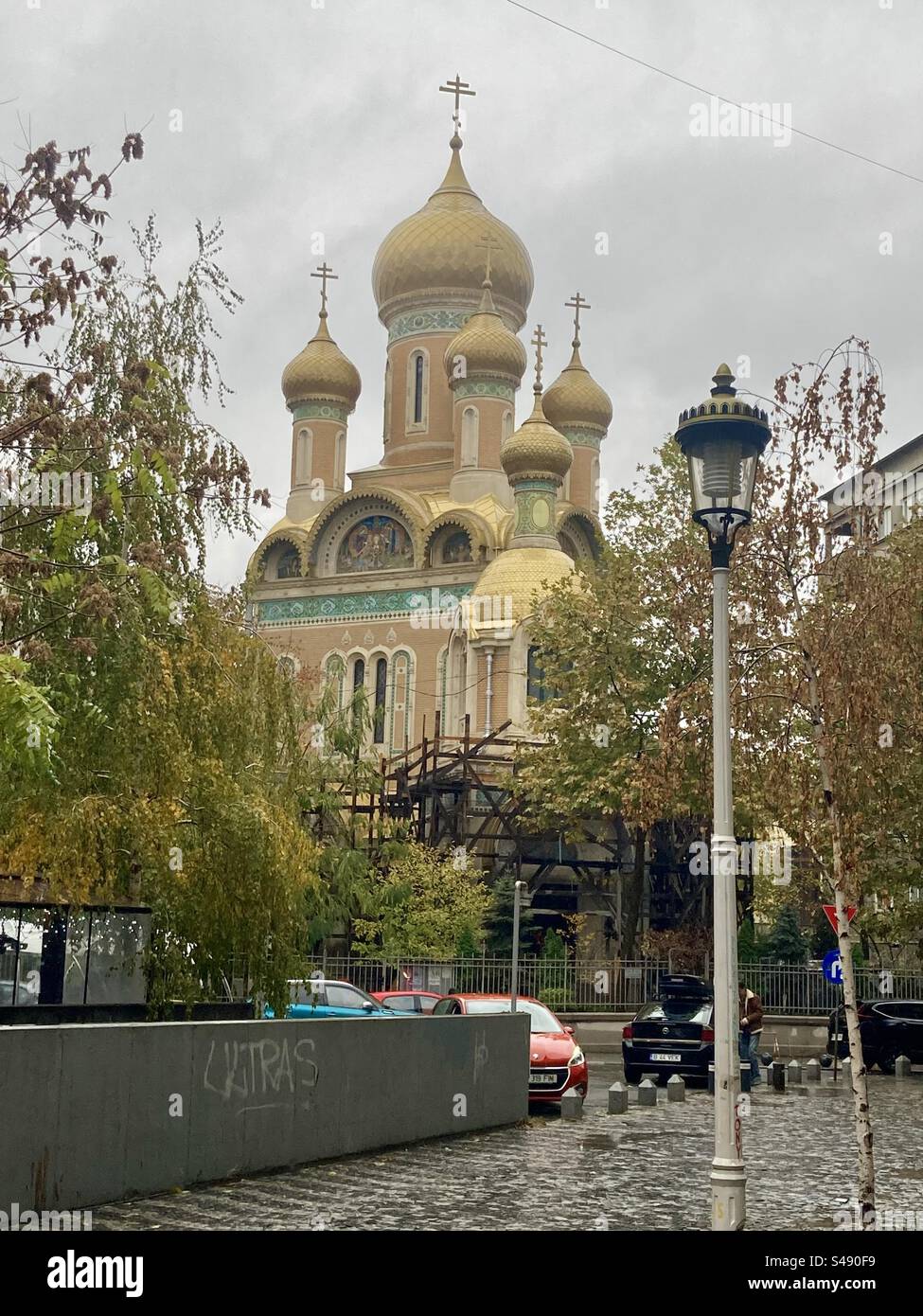 Bucharest Russian Church of St Nicholas - Smartphone Captured Stock Image