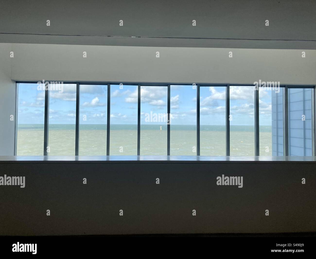 Looking out to sea - view from turner art gallery - Smartphone Captured Stock Image