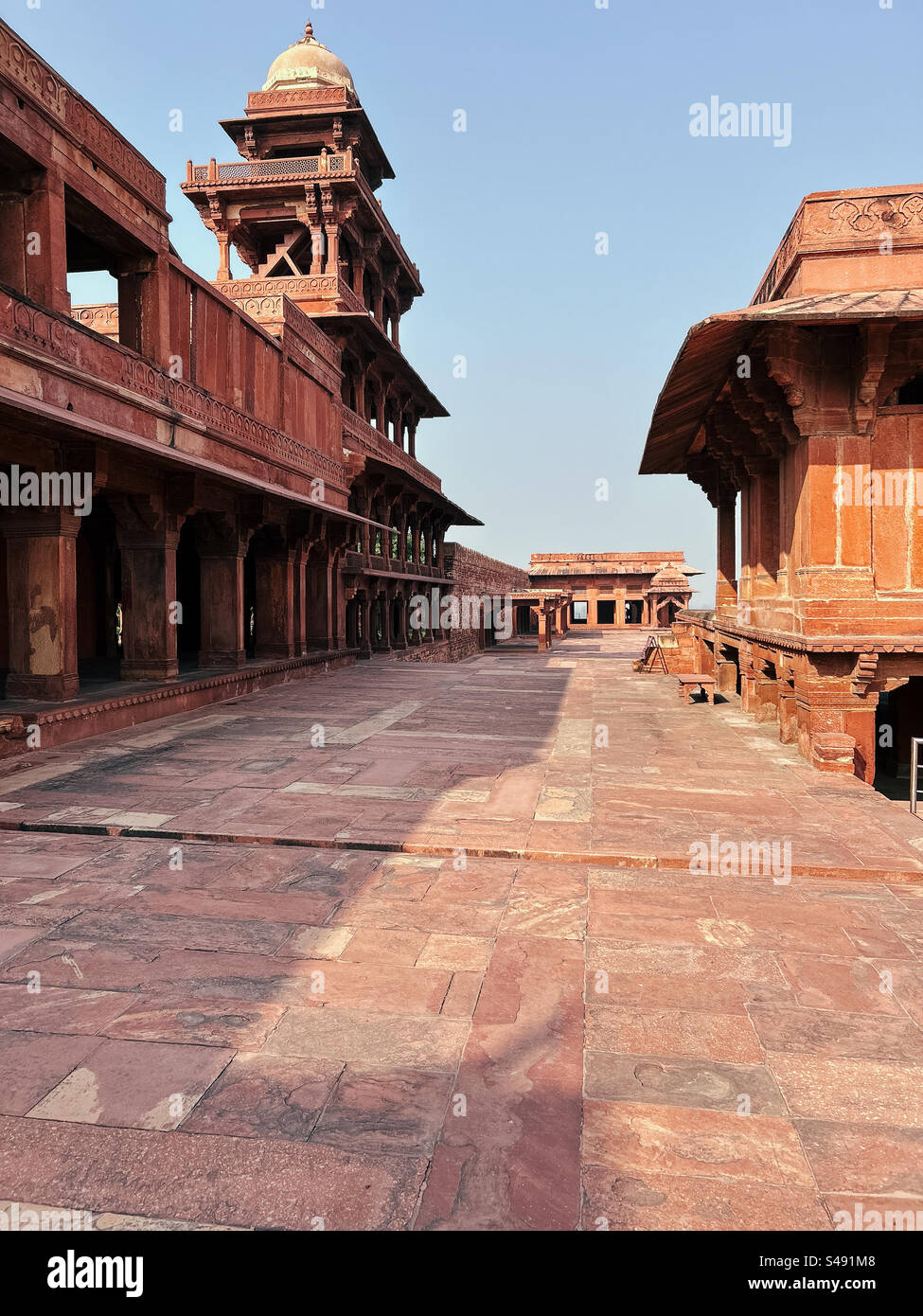 Mughal palace and UNESCO World Heritage Site at Fatehpur Sikri in India - Smartphone Captured Stock Image