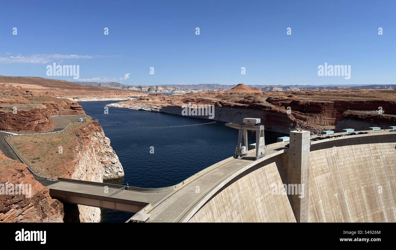 Glen Canyon Dam. Arizona, USA - Smartphone Captured Stock Image