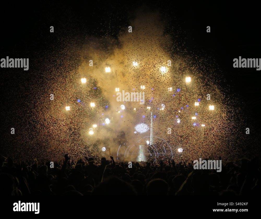 Crowd at Heitere Openair! Switzerland! Stock Photo