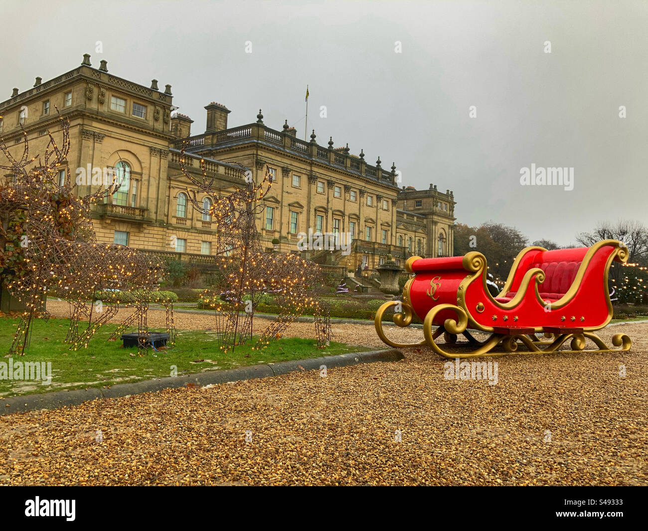 Christmas at Harewood House Yorkshire Stock Photo Alamy