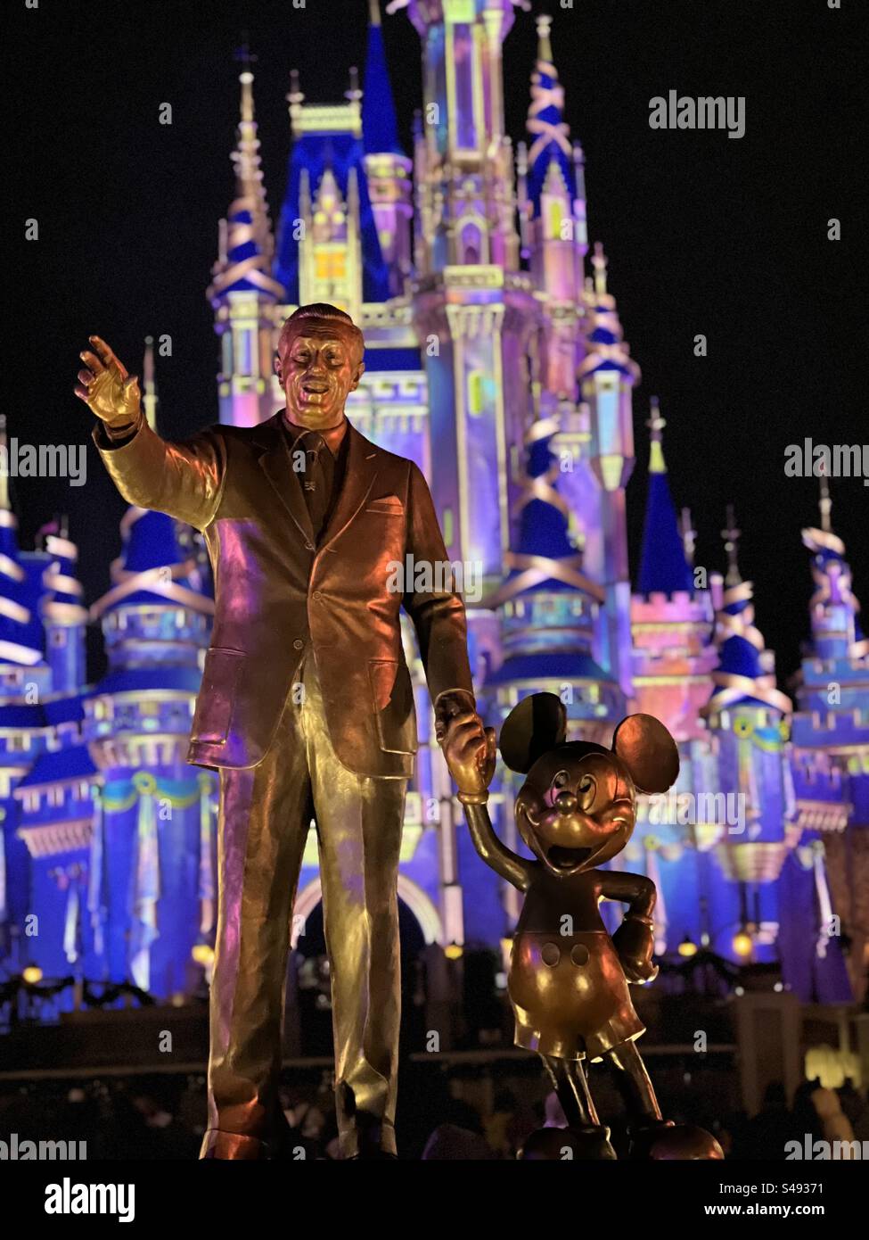 Disney world at night Stock Photo