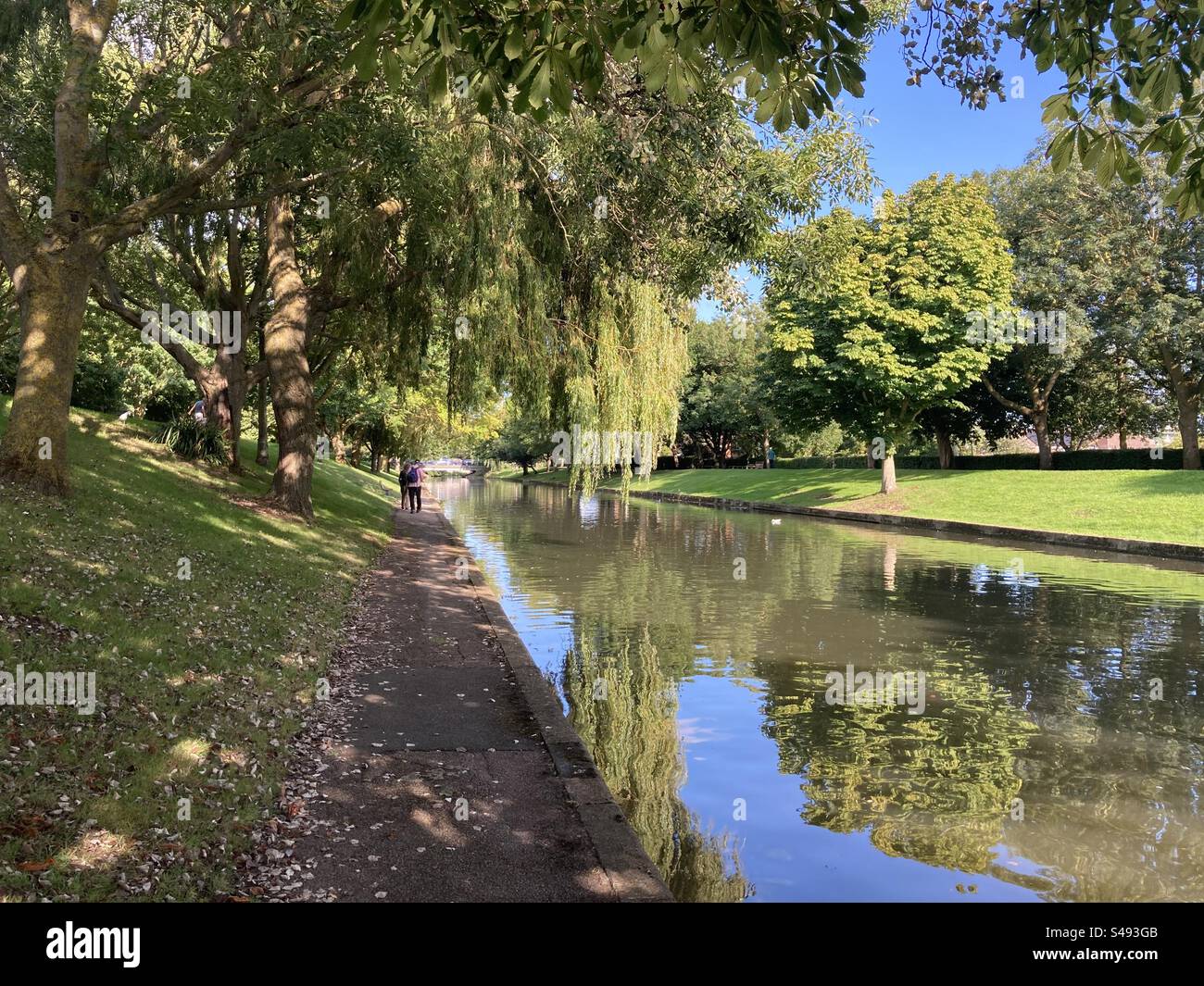Royal military canal in Hythe, Kent - Smartphone Captured Stock Image