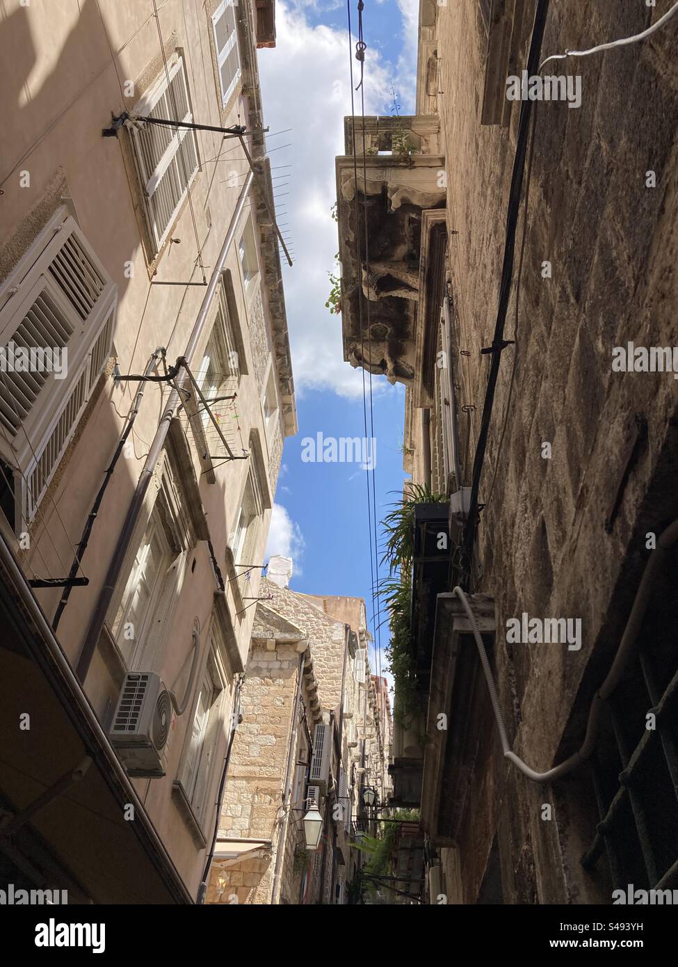 In the streets of Dubrovnik, Croatia - Smartphone Captured Stock Image