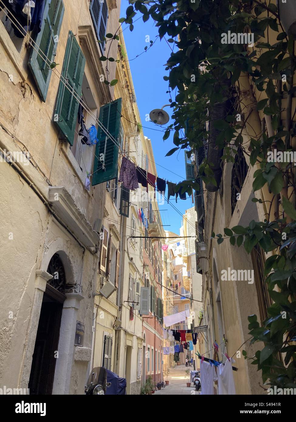 Walking around in the city of Corfu, Greece - Smartphone Captured Stock Image