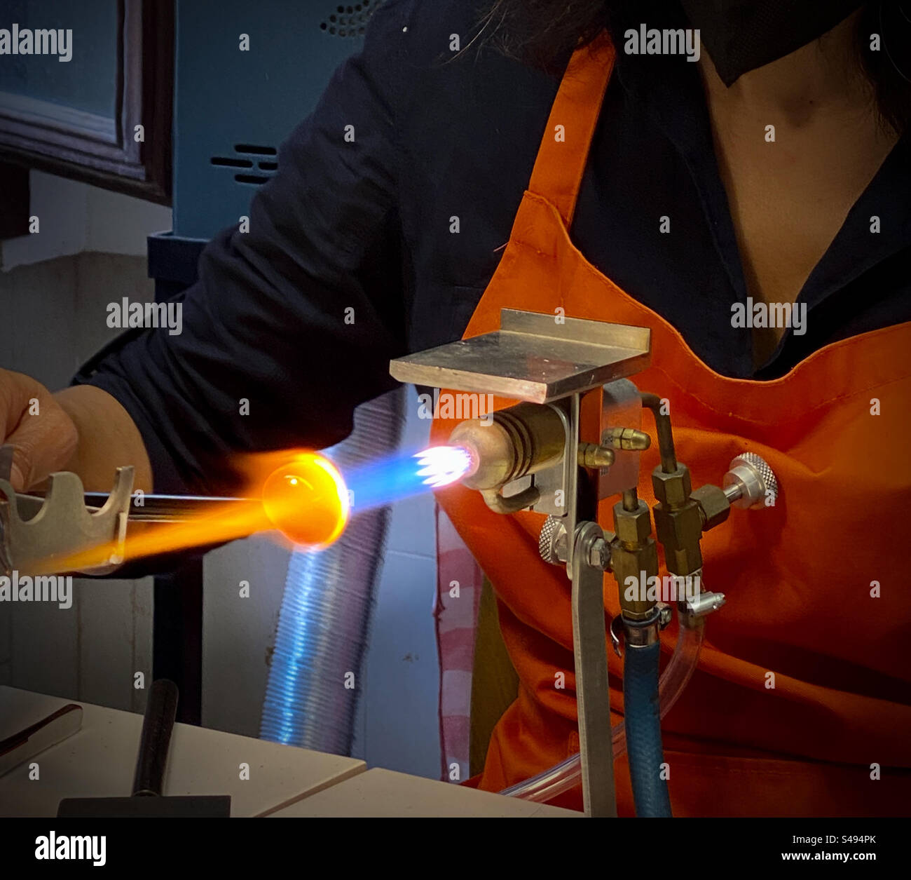 Crafting Murano glass in Venice - Smartphone Captured Stock Image