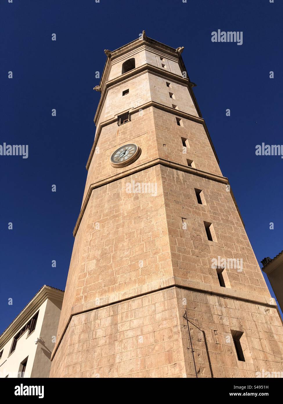 El fadri landmark tower in Castillon de la plana in Valencia region of Spain - Smartphone Captured Stock Image