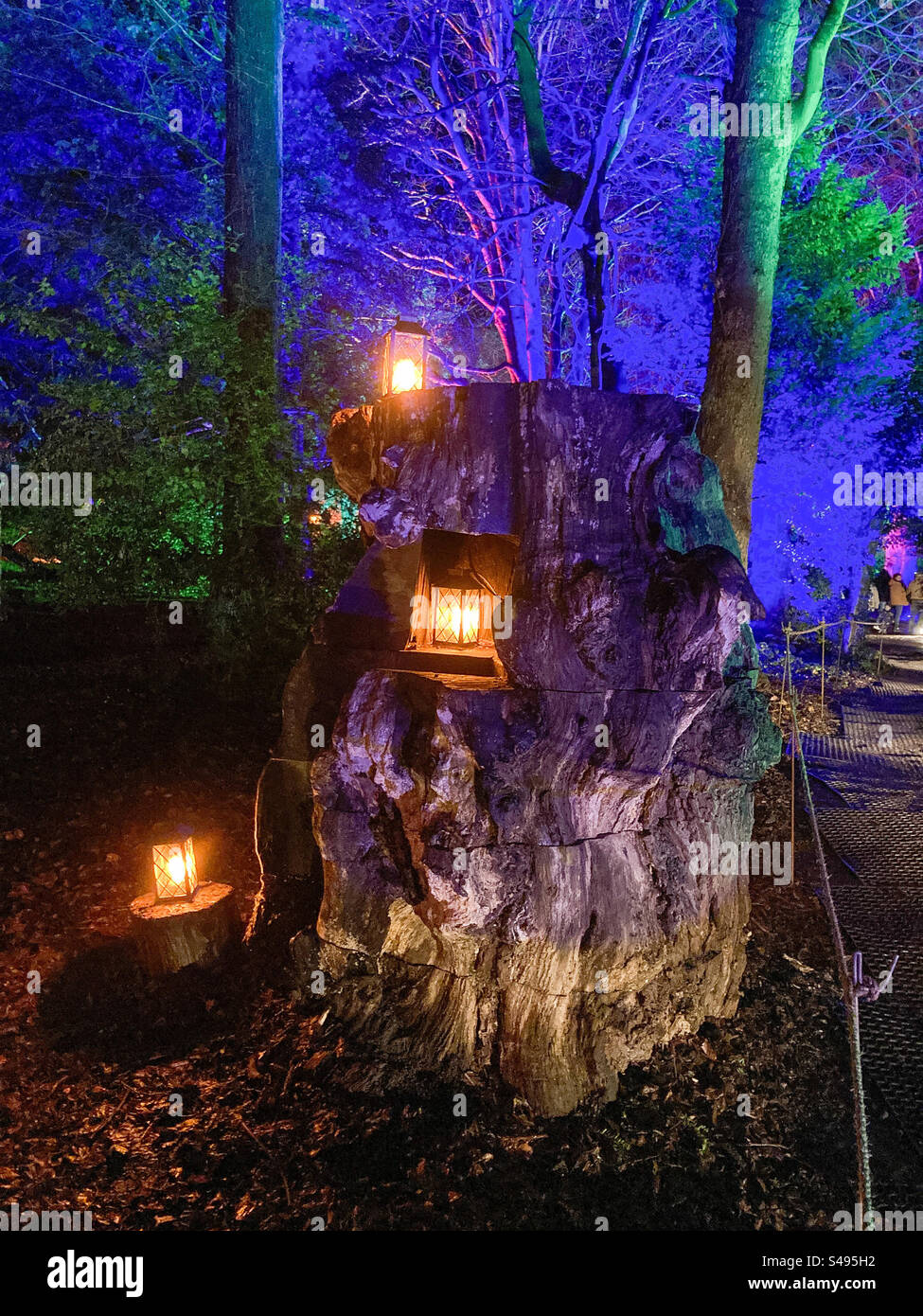 Christmas themed Sound and light show in the grounds of Walmer Castle