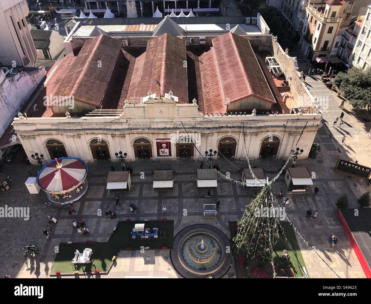 Castellón central market in valencia España - Smartphone Captured Stock Image